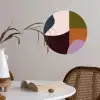 Vormen - Abstract - Kleuren - Vierkant Wandcirkel behangsticker klein -sfeer3