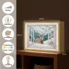 Hert - Winterlandschap - Natuur - Dieren - Doorkijk - Bergen Light Box met batterij (Wandlamp) middel -USP_websiteoverzichtNL
