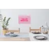Tekst - Modern - Roze Muursticker klein -eettafel