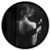 Vrouw - Wijn - Jurk Fotolijst rond zonder passe partout klein -3d