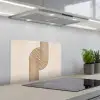 Symmetrische bocht - Koperkleurig keuken achterwand spatscherm klein -3d_schuin