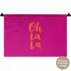 Oh la la - Roze - Oranje - Minimalistisch Wandkleed katoen klein -t3d_DE
