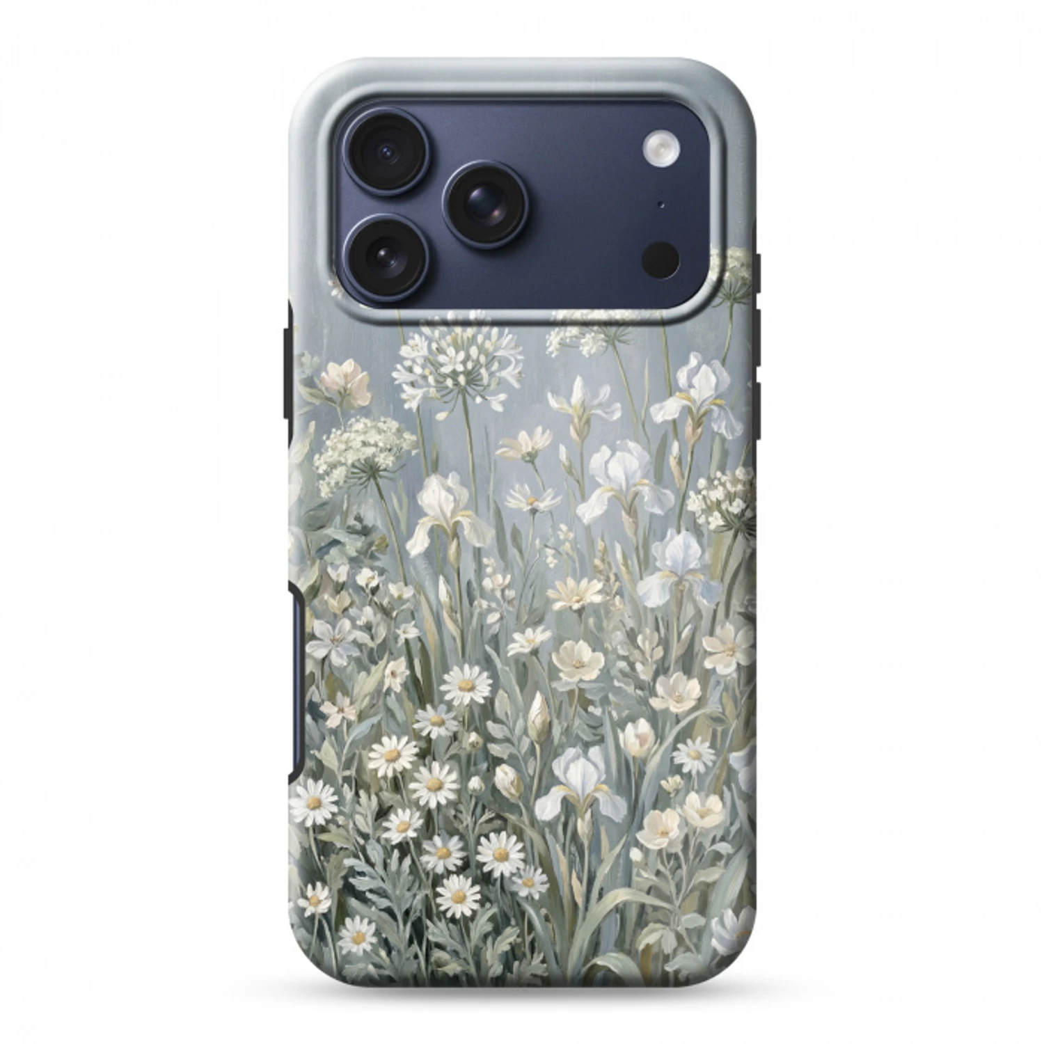 Bloemen - Botanisch - Blauw Toughcase MagSafe Apple iPhone 17 Pro Max klein -3d