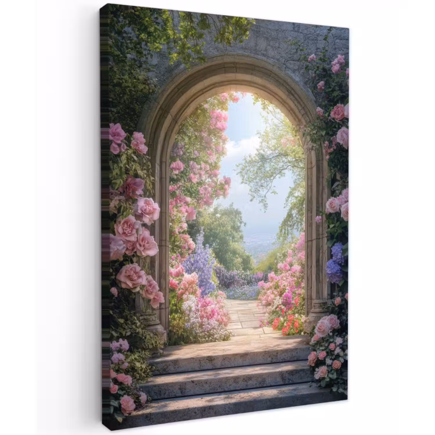 Leinwandbild - Durchsichtig - Rosen - Vintage - Blumen
