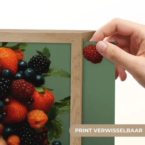 Vrouw - Aardbeien - Frambozen - Bramen - Bessen Light Box met batterij (Wandlamp) middel -USP_websiteprintNL