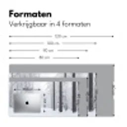 Bos - Sneeuw - Pad - Winter - Stilte Muismat XXL klein -sfeer5