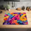 Abstract - Vormen - Kleurrijk Inductie beschermer vinyl 3mm klein -sfeer5