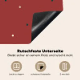 Patroon - Stippen - Rood Inductie beschermer vinyl 3mm middel 274 -tsfeer4_DE