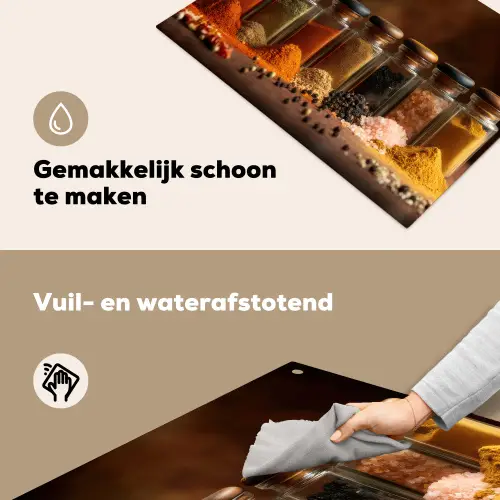 Potjes - Kruiden - Specerijen - Korrels Inductie beschemer met haakjes klein -ky-schoon-nl