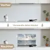 Zee - Wolken - Duitsland keuken achterwand spatscherm klein -voor_na_DE