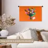 Kaartje - Boeket - Bloemen Wandkleed katoen klein -sfeer1