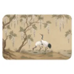Kraanvogels - Water - Beige Badmat klein -3d