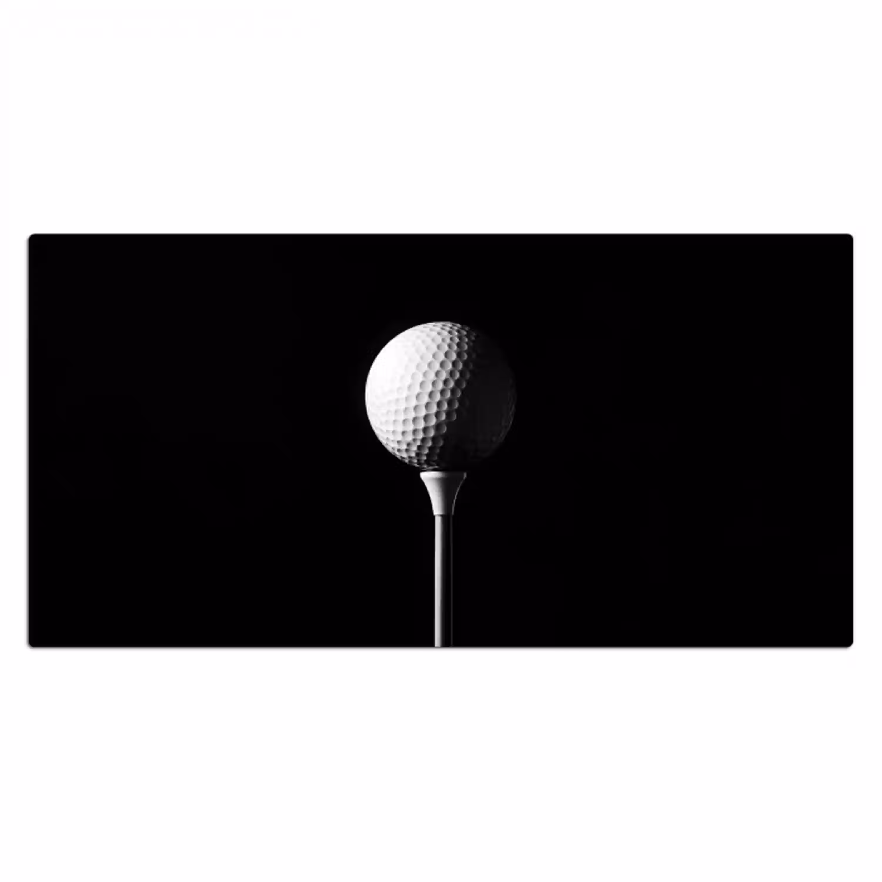 Golfbal - Minimalistisch - Wit Muismat XXL klein -3d_leeg