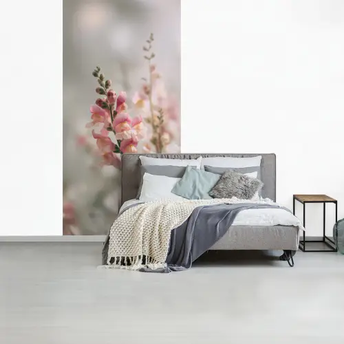 Bloem - Leeuwenbek - Roze - Stengel fotobehang vinyl groot -slaapkamer