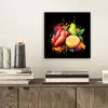 Paprika - Peer - Citroen - Graffiti - Verf - Abstract aluminium wit klein -sfeer1