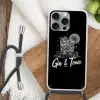 Gin en tonic - Glas - Limoen - Ijsblokjes Hoesje iPhone 16 Pro Max met koord klein -sfeer4