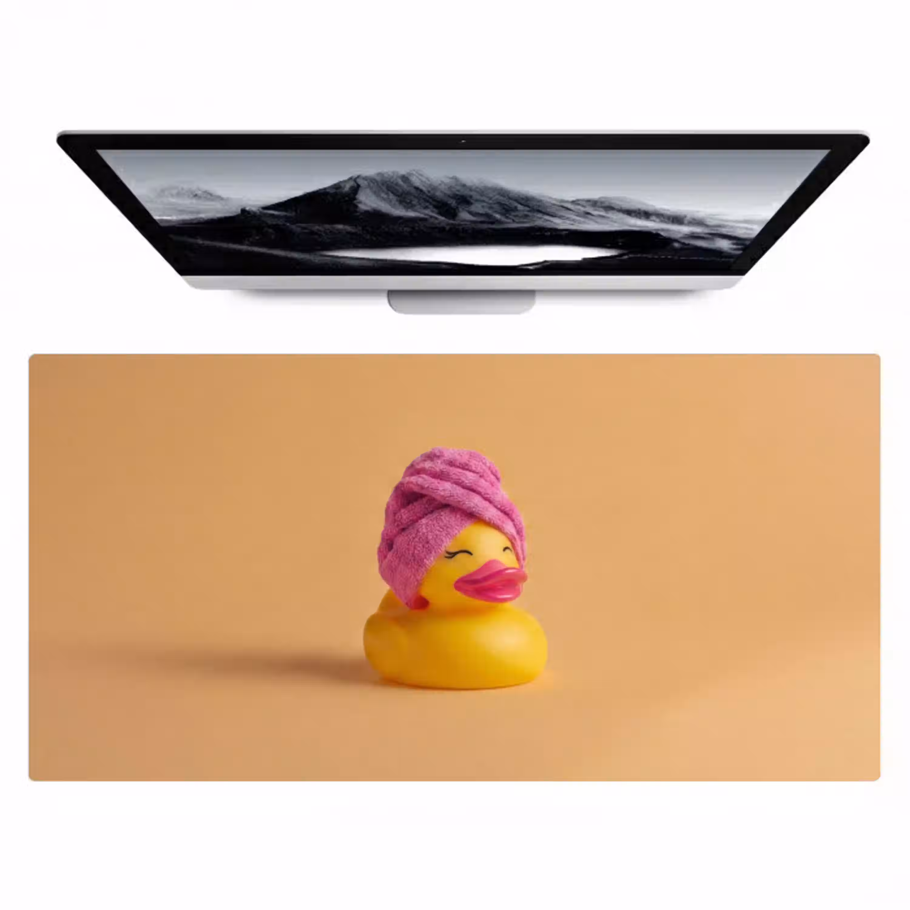 Badeend - Handdoek - Kleurrijk Muismat XXL klein -zzz3d