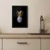 Ananas - Bloemen patroon - Goud - Delftsblauw KitchenYeah - Keuken - Fotolijst klein -sfeer2