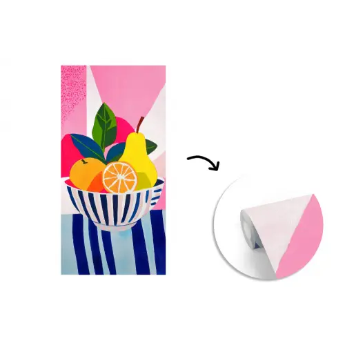 Fruit - Abstracte achtergrond - Roze fotobehang vinyl groot -3d