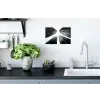 Gebouwen - Lucht - Zwart Muursticker klein -keuken