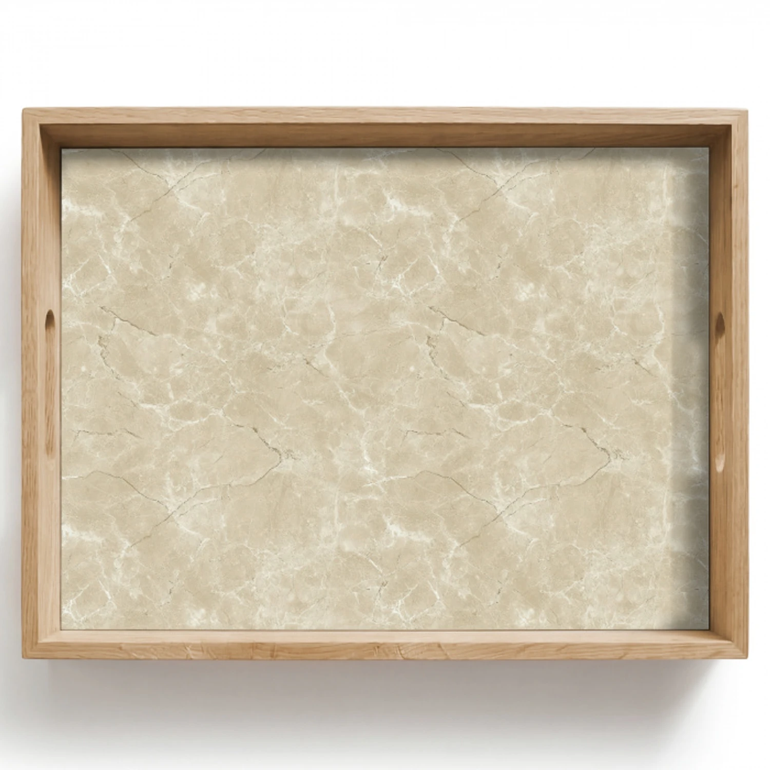 Lichtbeige - Marmer - Diffusie adering Dienblad Rechthoek middel 911 -z3d_shopping