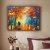 Koppel - Liefde - Bos - Kunst Textielframe zwart klein -sfeer1