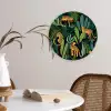 Jungle - Panter - Patronen - Jongens - Meiden - Planten Wandcirkel kunststof plaat 5mm dik klein -sfeer4