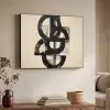 Cirkels - Lijnen - Vormen - Zwart Textielframe zwart klein -sfeer3