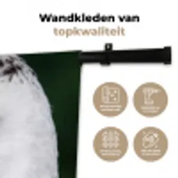 Sneeuwuil - Portret - Geel Wandkleed katoen middel -sfeer2