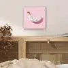 Banaan - Stippen - roze aluminium wit klein -sfeer3