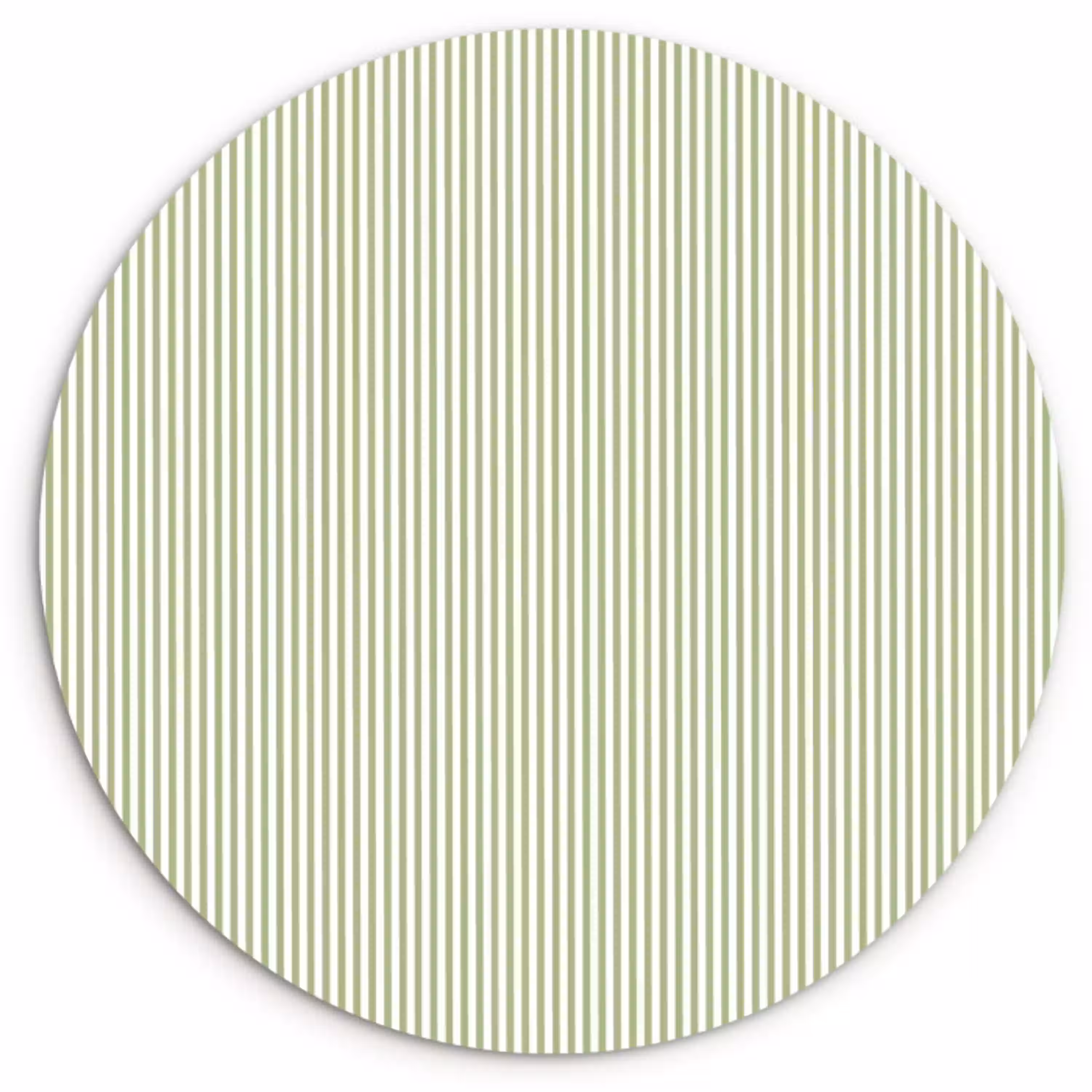 Saliegroen - Strepen - Minimalistisch - Patroon Wandcirkel plexiglas klein 852 -3d