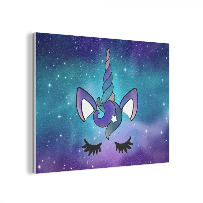 Eenhoorn - Sterrenhemel - Ster - Blauw PET vilt klein -3d