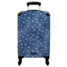 Stippen patroon blauw NBS - Handbagage koffer - Vrouwen middel -3d