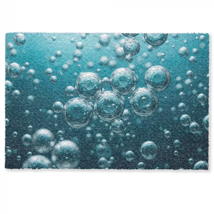 Luchtbellen - Dynamisch - Blauw Deurmat klein -zkaufland3d