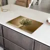 Vaas - Olijftakken - Bladeren - Beige Inductie beschermer vinyl 3mm klein -sfeer8