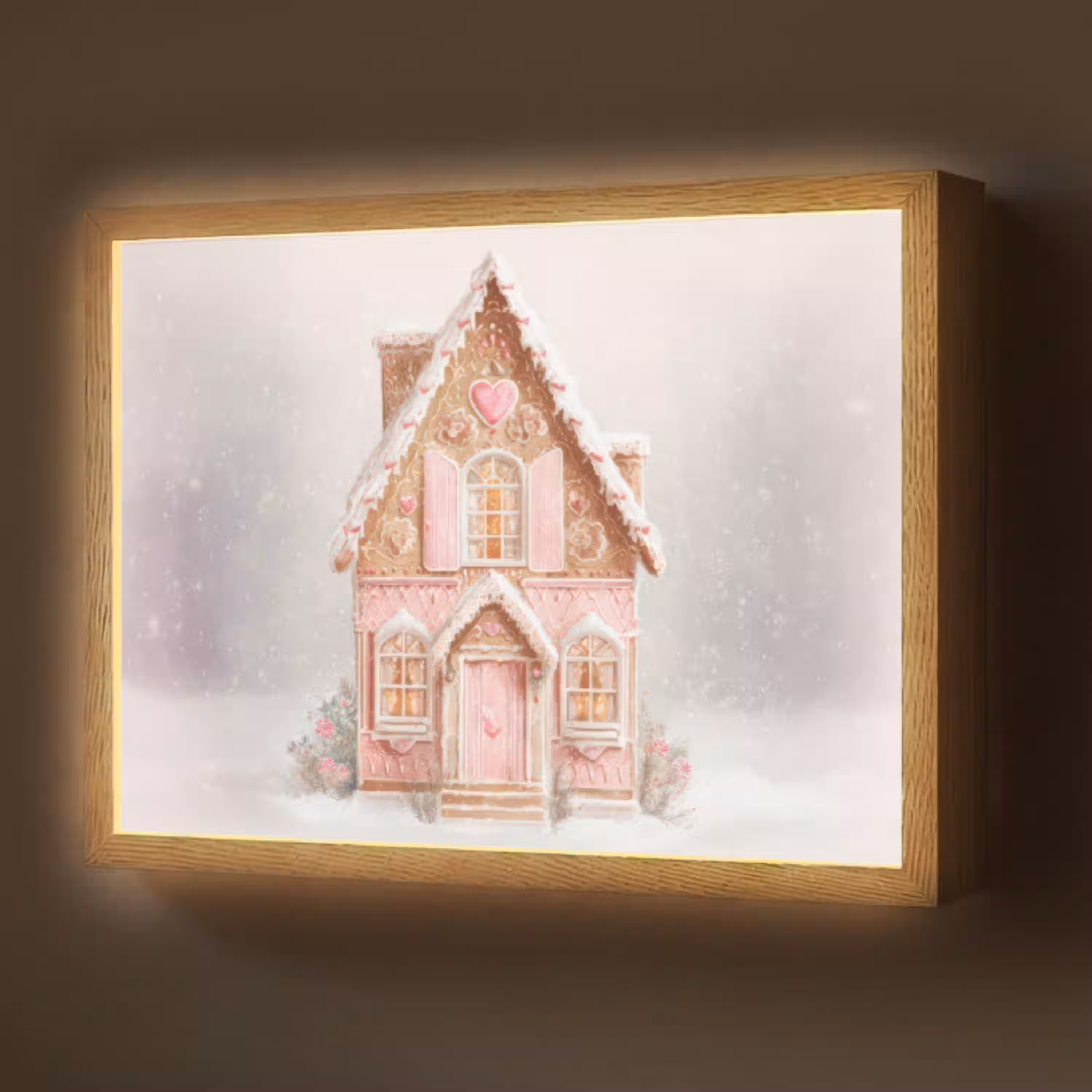 Huisje - Suiker - Pastel Light Box met batterij (Wandlamp) middel -z3d_website