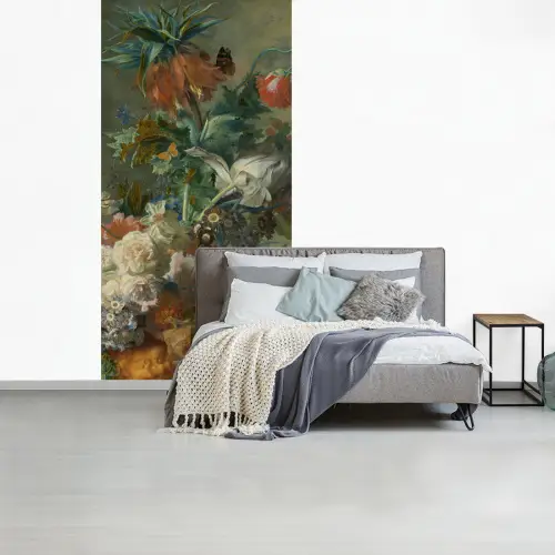 Stilleven met bloemen - Schilderij van Jan van Huysum fotobehang vinyl groot -slaapkamer