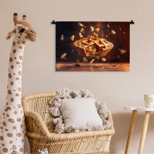 Appel - Taart - Warm - Eten Wandkleed katoen klein -wsfeer5_kind