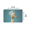 Eend - Koksmuts - Cute - Vogel Placemat vinyl groot -specs
