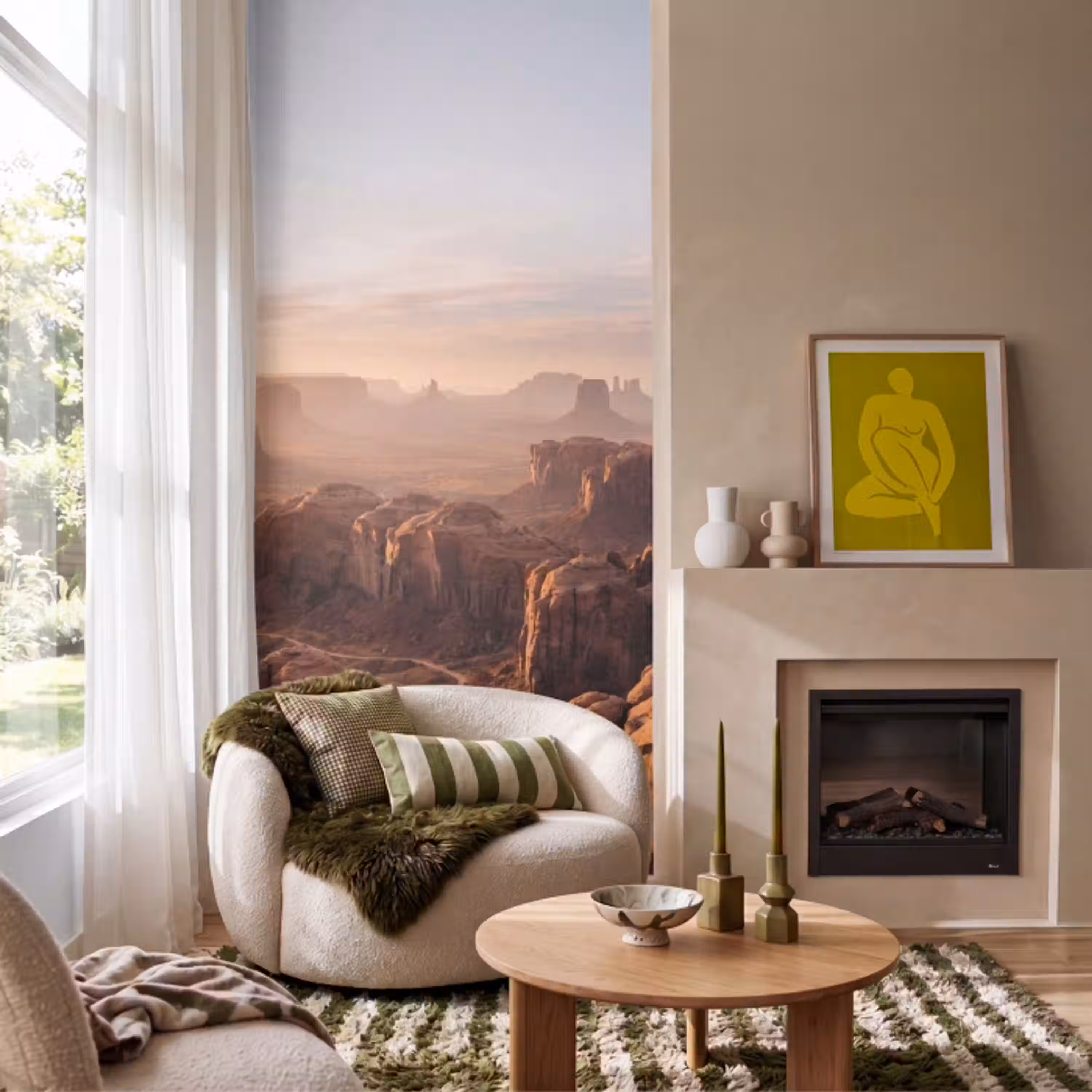 Woestijn - Landschap - Natuur Behang Vlies klein -sfeer2