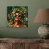 Vrouw - Panterprint - Jungle - Natuur - Luxe aluminium wit klein -sfeer2