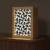 Dierenpatroon - Vlekken - Zwart - Wit Light Box met kabel (Tafellamp) klein 925 -z3d_website