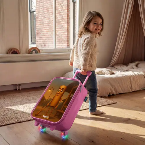 Tung Tung Tung Sahur Kinderkoffer - Roze klein -sfeer1