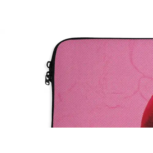 Lippen - Tekst - Kleurrijk laptophoes neopreen klein -detail