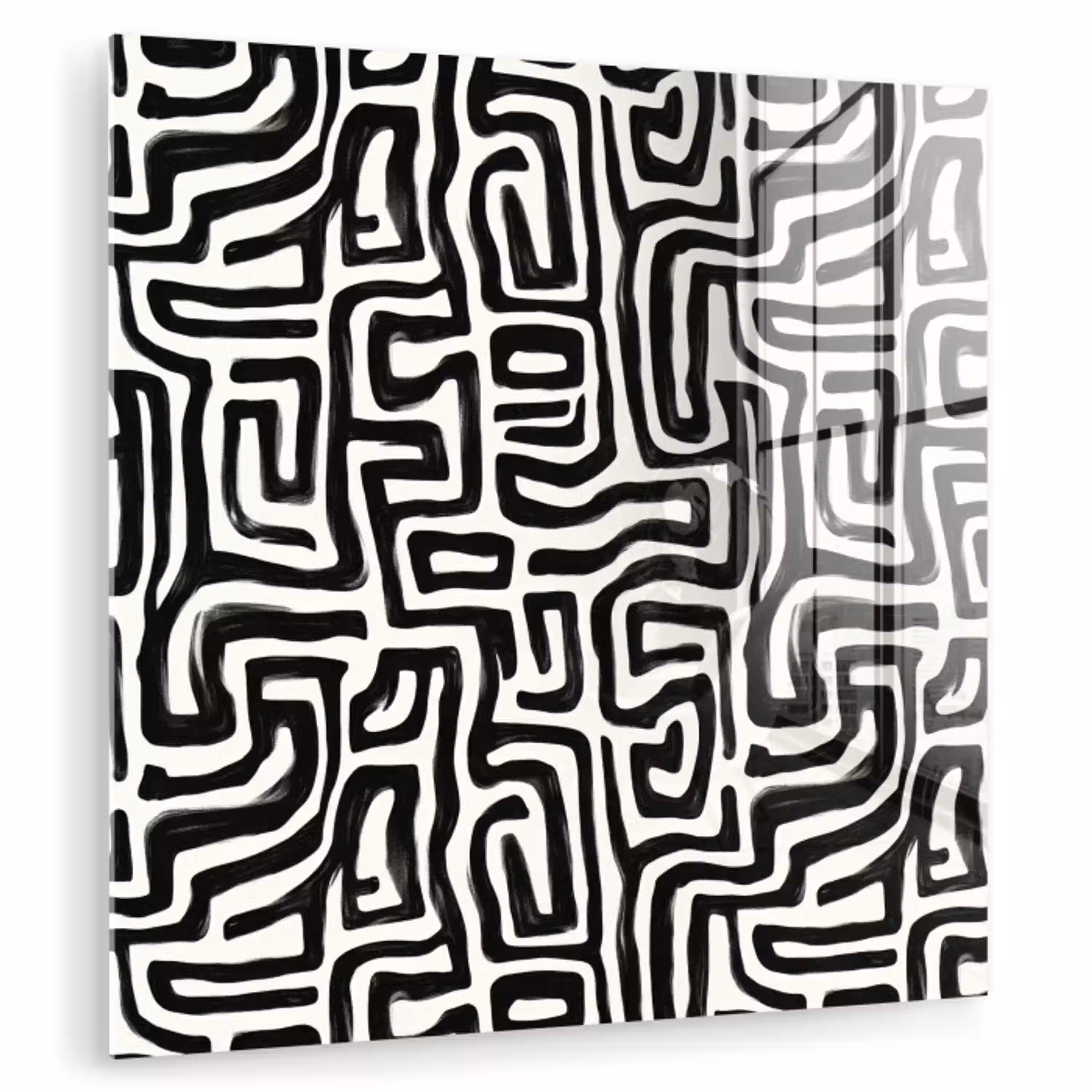 Grafisch - Lijnen - Zwart - Wit plexiglas 5mm klein 11 -zzzproduct_nieuw
