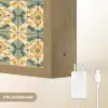 Keramiek - Verweerd - Kleurrijk Light Box met batterij (Wandlamp) middel 907 -USP_websiteoplaadbaarNL