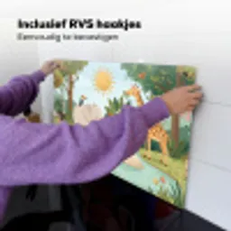 Jungle - Oase - Dieren - Kleurrijk Inductie beschemer met haakjes klein -ky-ophangen-nl