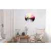 Dynamisch - Abstract - Kleurrijk - Zwart Wandcirkel aluminium klein -woonkamer