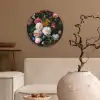 Stilleven met bloemen in een glazen vaas - Schilderij van Jan Davidsz. de Heem Wandcirkel kunststof plaat 5mm dik klein -sfeer1