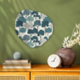 Modern - Bomen - Bos - Patroon - Blauw Wandcirkel Organisch Forex 3mm klein 629 -sfeer2
